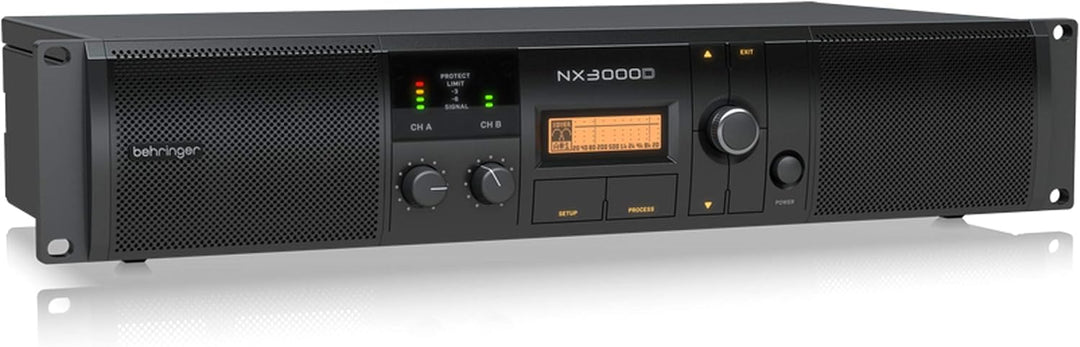 Behringer NX3000D Ultraleichter 3000-Watt-Class-D-Leistungsverstärker mit DSP-Steuerung und SmartSen