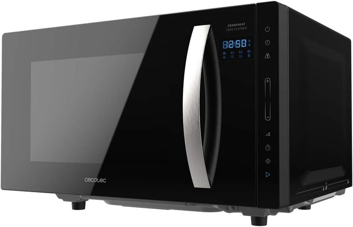 Cecotec Mikrowelle ohne Platte GrandHeat 2300 Flatbed Touch Schwarz. Fassungsvermögen 23 Liter, Leis