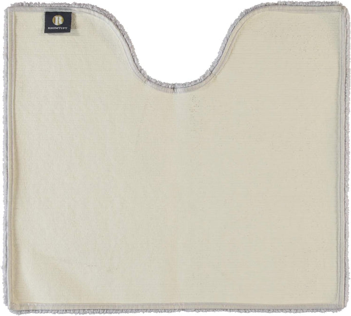 Rhomtuft Badteppiche Square perlgrau - 11 Toilettenvorlage mit Ausschnitt 55x60 cm, Toilettenvorlage