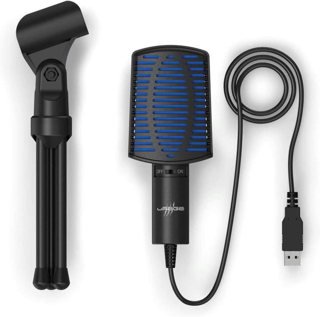 uRage HD-Mikrofon “Stream 100” schwarz, Streaming, Gaming, Dual-Screen-Popfilter, verstellbares Stat