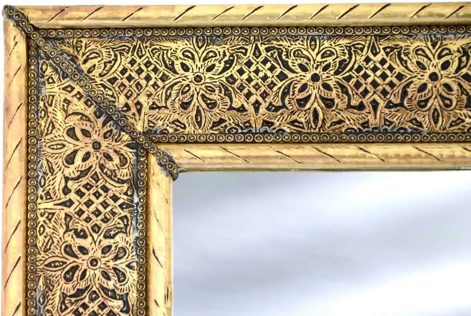 Generisch L´Orient Spiegel Wandspiegel Pisa Messing 80 x 50 cm perfekt für Ihr Flur oder Wohnzimmer