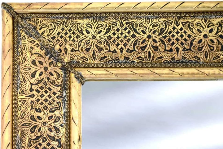 Generisch L´Orient Spiegel Wandspiegel Pisa Messing 80 x 50 cm perfekt für Ihr Flur oder Wohnzimmer