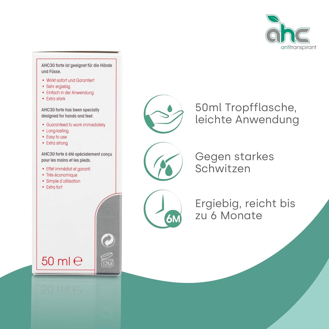 JV Cosmetics - AHC forte Antitranspirant - gegen Schwitzen an Händen und Füssen (50 ml) 50 ml (1er P