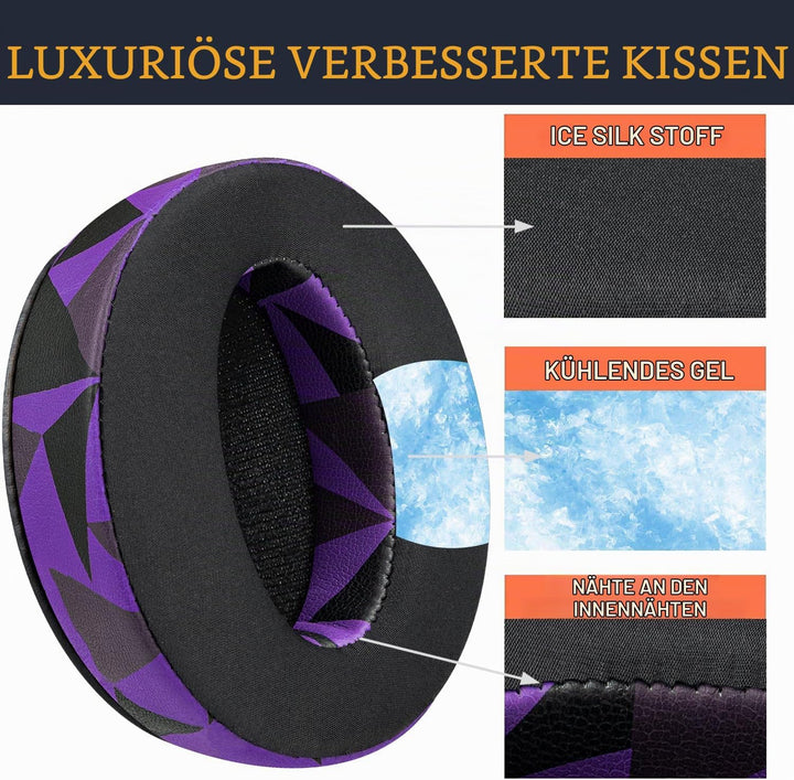 SOULWIT Kühlgel Ersatz Ersatzpolster Ohrpolster für Sennheiser HD 4.50BT/HD 4.50BTNC/HD4.50SE/HD4.40