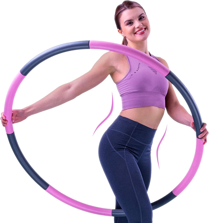 SummerFan Hula Hoop Reifen für Anfänger ohne Wellen und Noppen [1kg bis 1,5kg, 75-100 cm, 6-8 Segmen