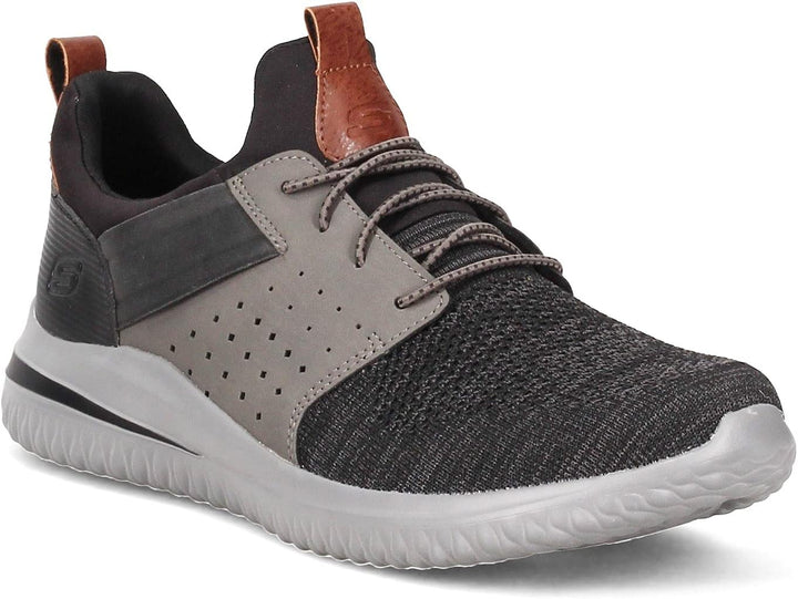 Skechers Herren Delson 3.0 Cicada Sneaker 39.5 EU Weit Schwarz Grau, 39.5 EU Weit Schwarz Grau