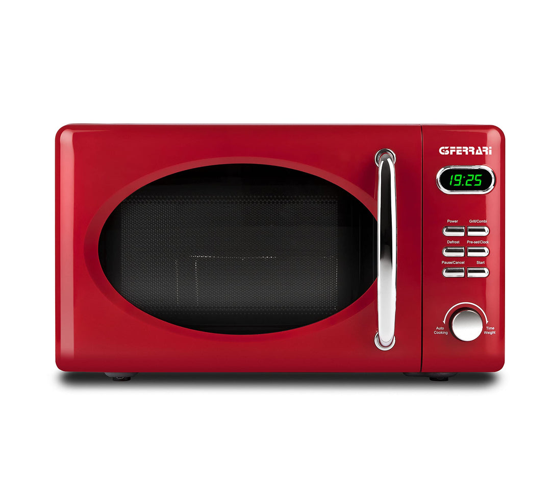 G3 Ferrari G10155 Sapormio Vintage Digitaler Retro-Mikrowellenofen, 1150W, 20 Liter, 8 Programme, 4