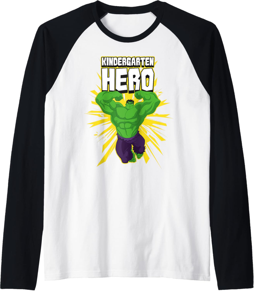 Marvel The Incredible Hulk Kindergarten Hero School Text Raglan