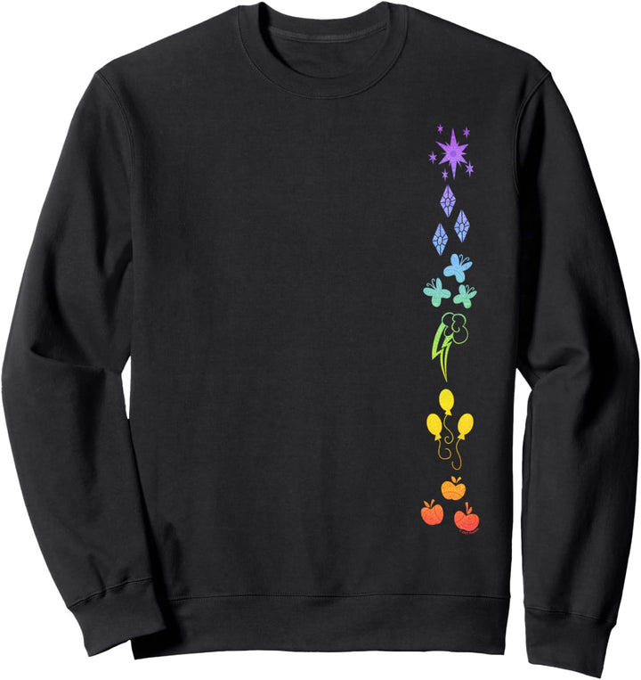 My Little Pony: Friendship Is Magic Rainbow Ponies Aligned Sweatshirt