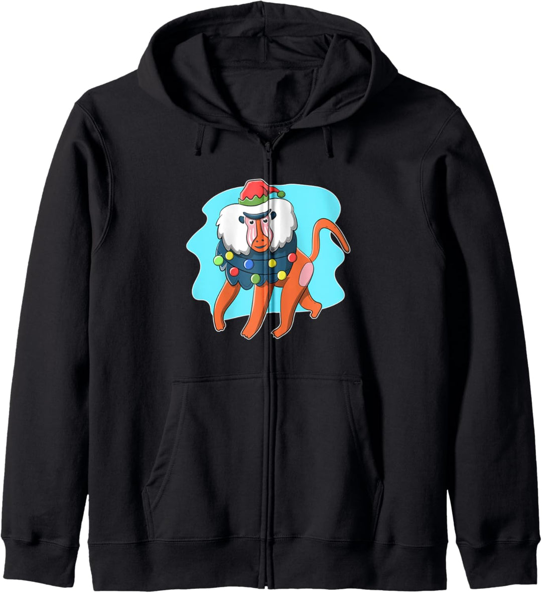 Weihnachtspavianaffe Kapuzenjacke