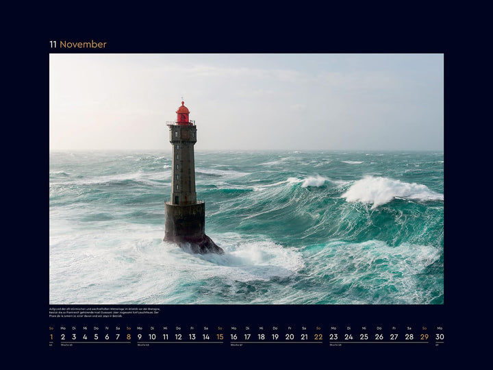 Leuchttürme - KUNTH Wandkalender 2026: Hochwertiger, bildstarker Kalender mit Spiralbindung im Gross