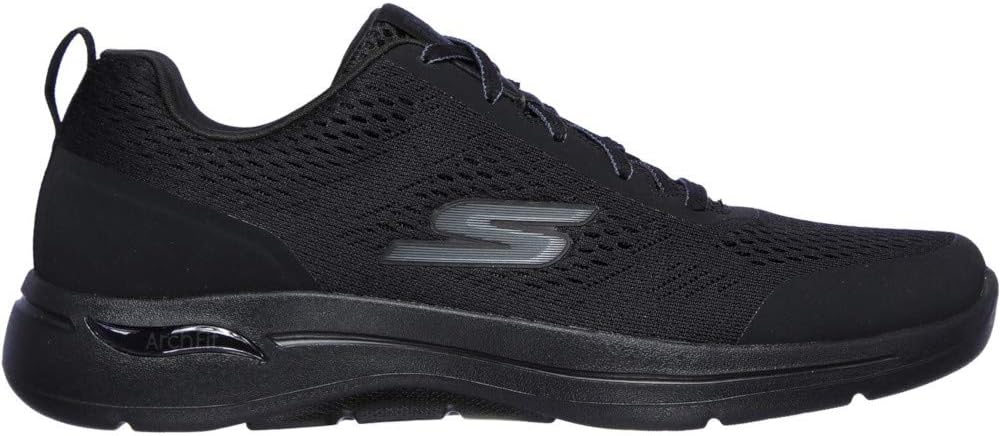Skechers Herren Go Walk Arch Fit Idyllic Sneaker 39.5 EU Black Textile Synthetic Trim, 39.5 EU Black