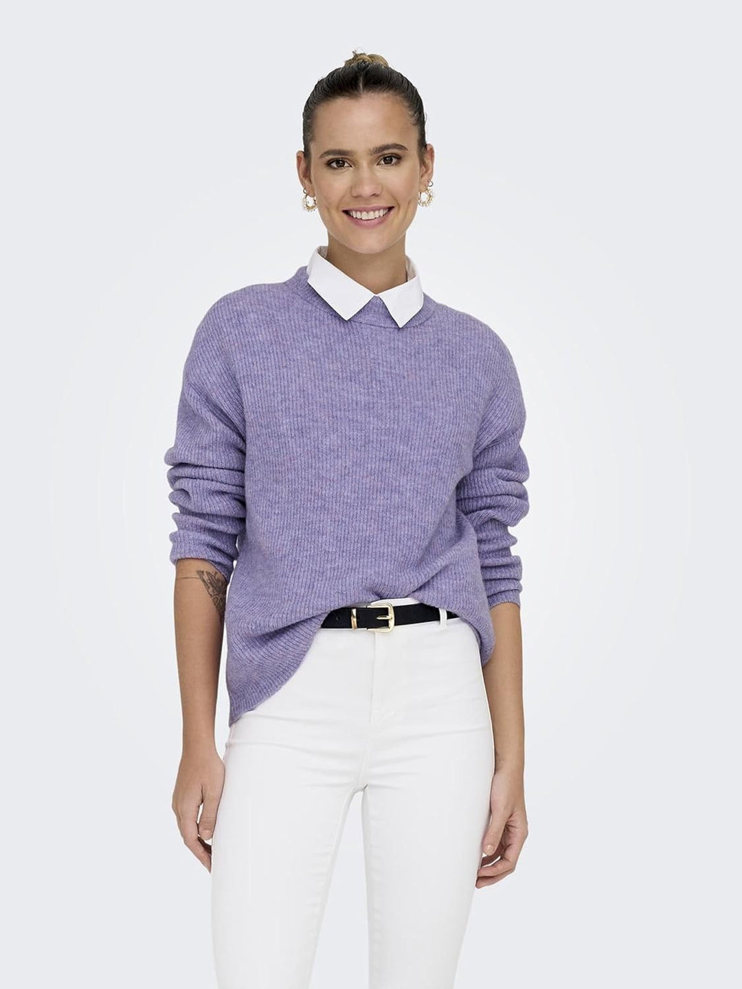 ONLY Female Strickpullover ONLCAMILLA Strickpullover XL Chinese Violet/Detail:melange, XL Chinese Vi