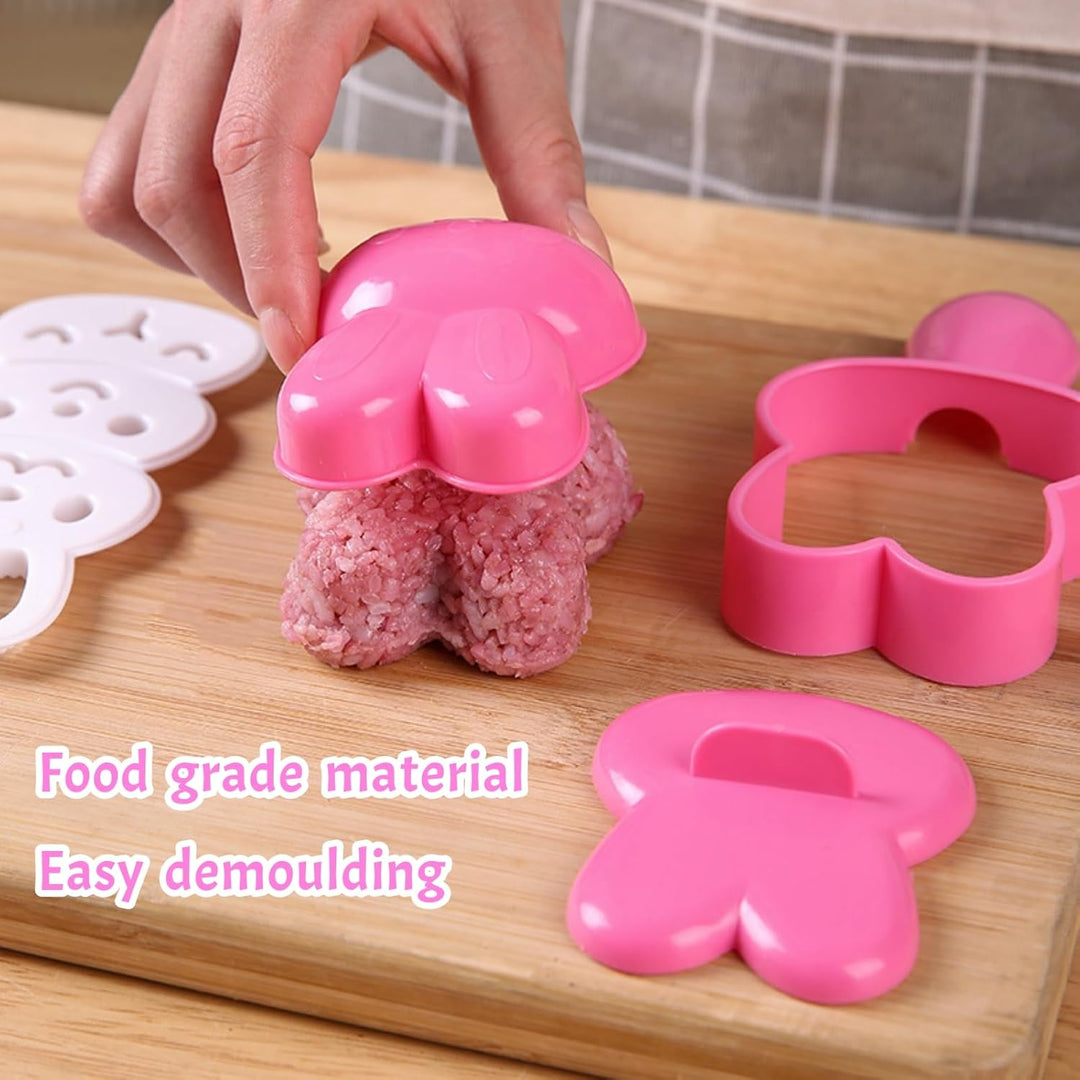 Natudeco DIY-Reisbällchen-Form, süsses Kaninchen, Sushi, Bento-Maker, Lebensmittelqualität, Reisroll