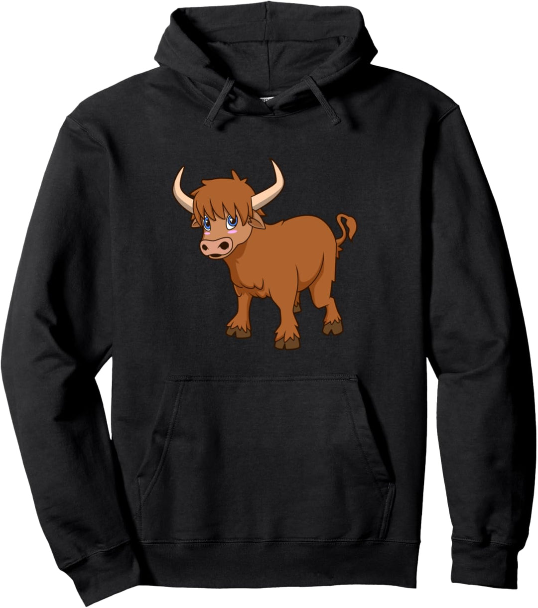 Kawaii Highland Cattle - Galloway Pullover Hoodie