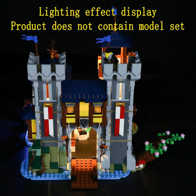 GEAMENT LED Licht-Set Kompatibel mit Lego Mittelalterliche Burg Konstruktionsspielzeug (Medieval Cas