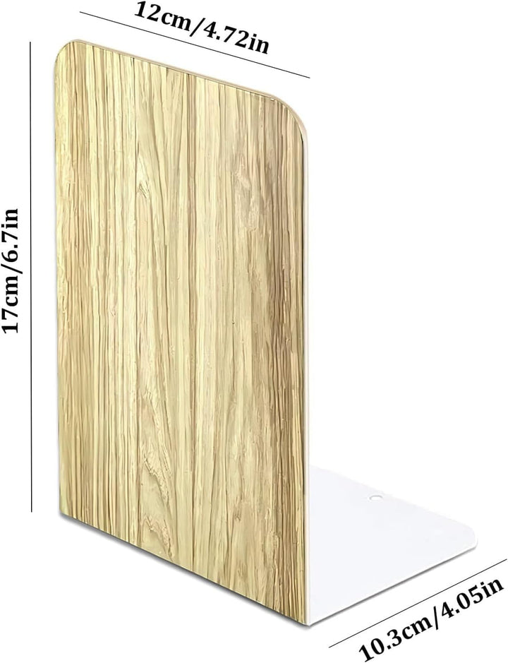 DIFIT Bookends, 4 Pairs Bookends Book Holder, Bookends Metal Bookends for Magazines/Books/CD, DVD Bo