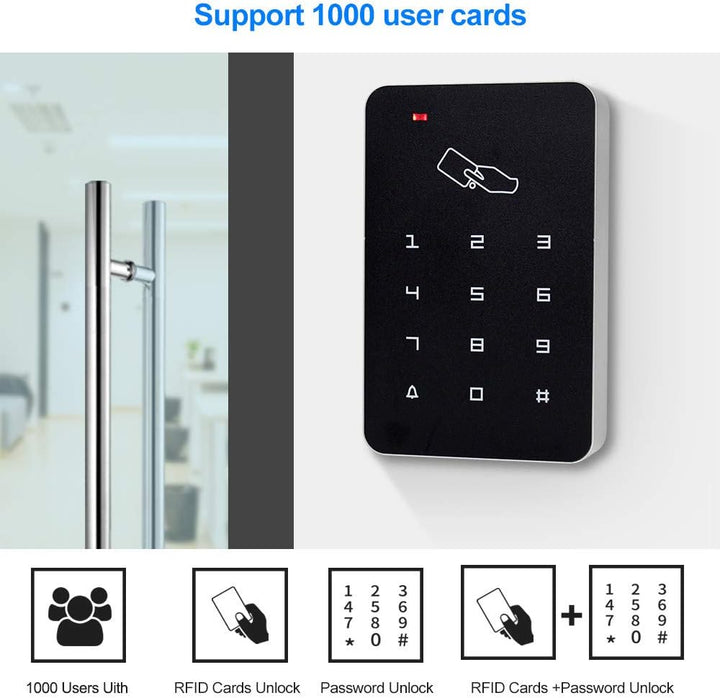 FTSTech Kit de Control de Acceso RFID Con Teclado Autónomo de 125KHz+Cerradura Magnética Eléctrica d