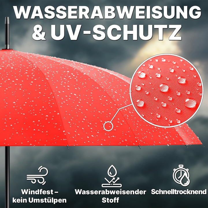 Royal Walk Regenschirm Gross Sturmfest Golf Schirm XXL Stabiler Stockschirm | Grosser Regenschirm fü