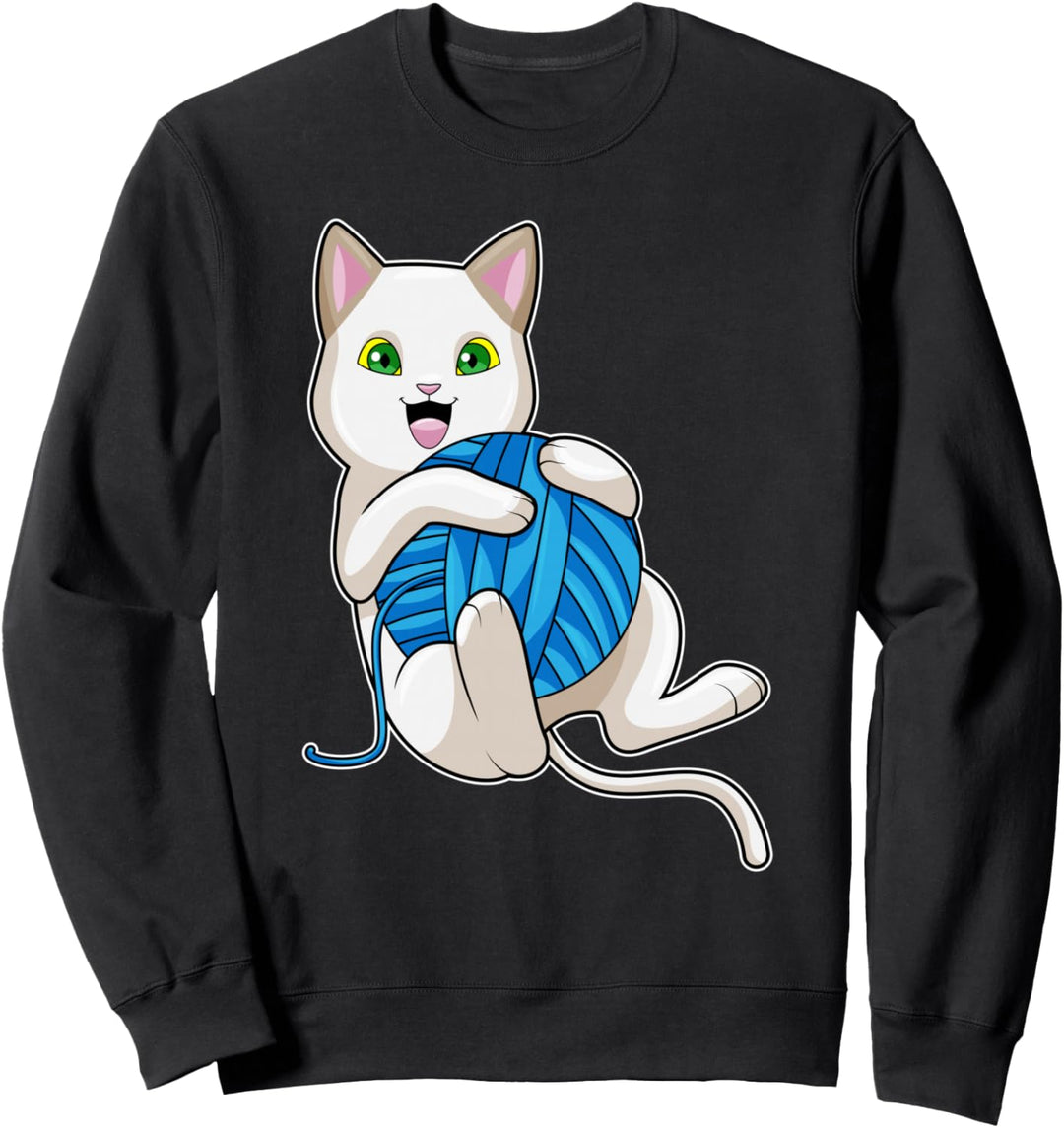 Katze Wollknäuel Sweatshirt
