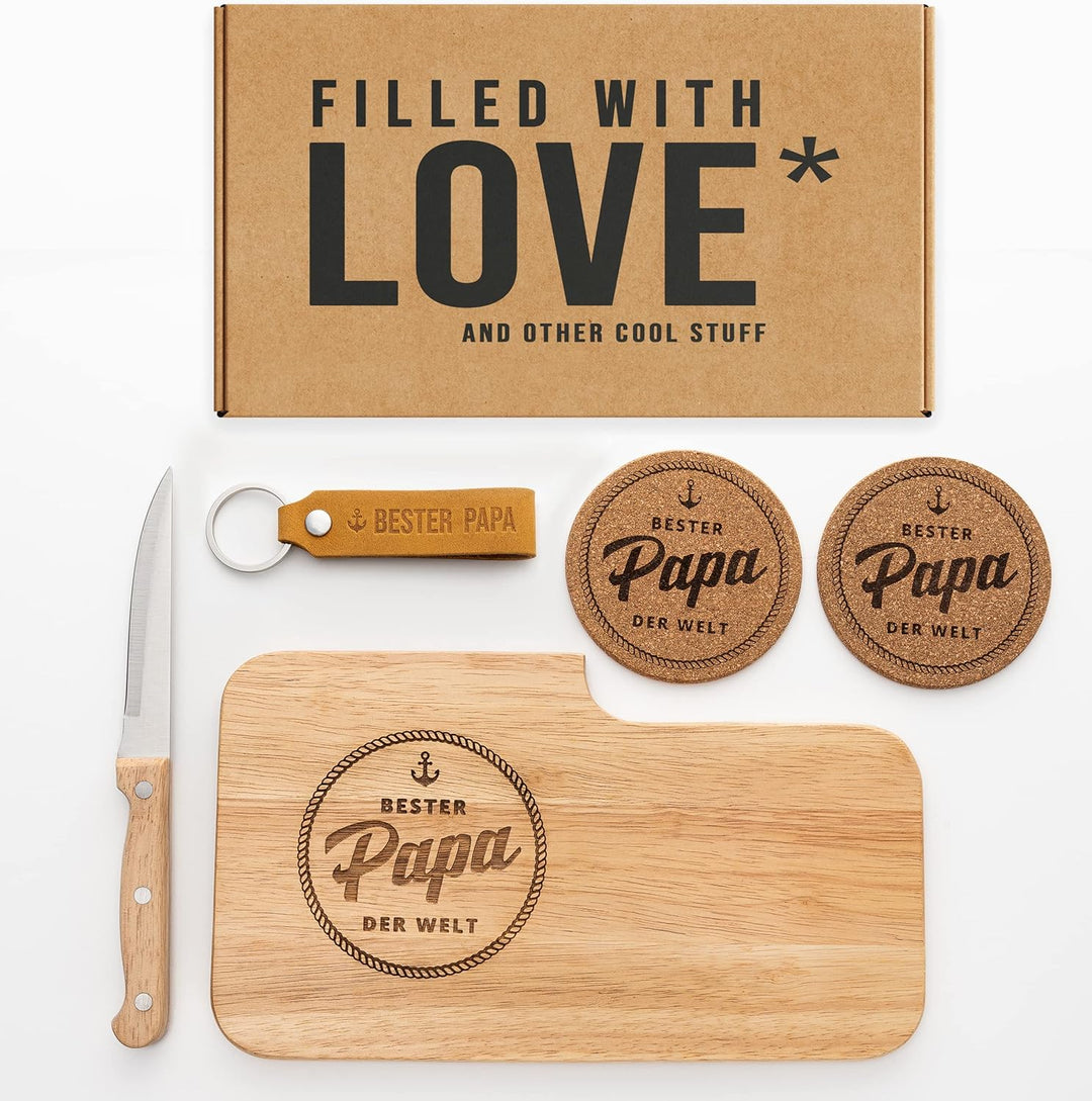 kupi Geschenke für Papa Geschenk | Weihnachtsgeschenke für Papa Geschenkset Frühstücksbrettchen | Be