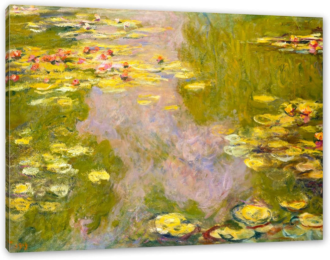 Generisch Claude Monet - Seerosen  II als Leinwandbild/Grösse: 100x70 cm/Wandbild/Kunstdruck/fertig