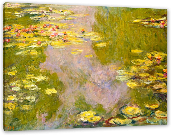 Generisch Claude Monet - Seerosen  II als Leinwandbild/Grösse: 100x70 cm/Wandbild/Kunstdruck/fertig