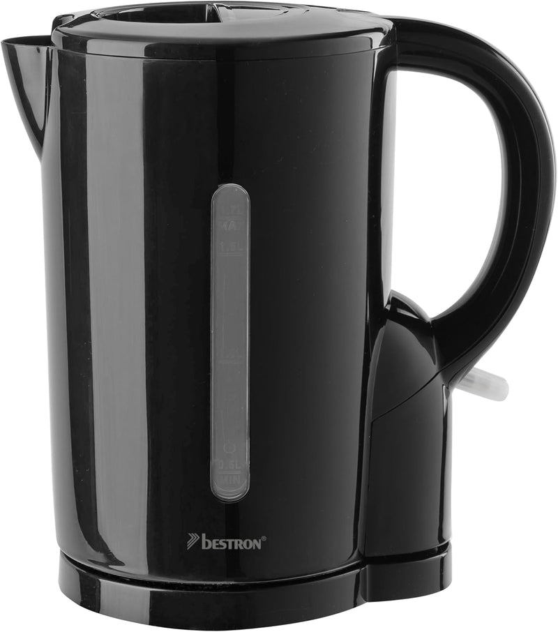 Bestron Wasserkocher mit Kochstopp-Automatik, 1,7 Liter, 2200 Watt, Schwarz Schwarz 1.7 Liter, Schwa