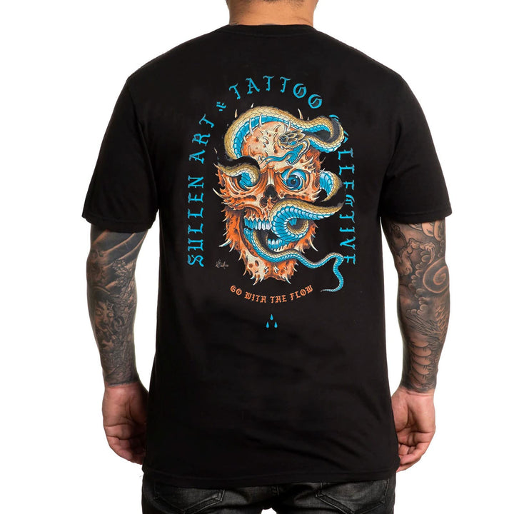 Sullen Men's Flow Premium Vintage Black Short Sleeve T Shirt 2XL