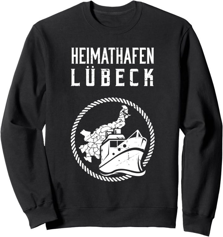 Heimathafen Lübeck Moin Lübecker Küste Ostsee Geschenk Sweatshirt