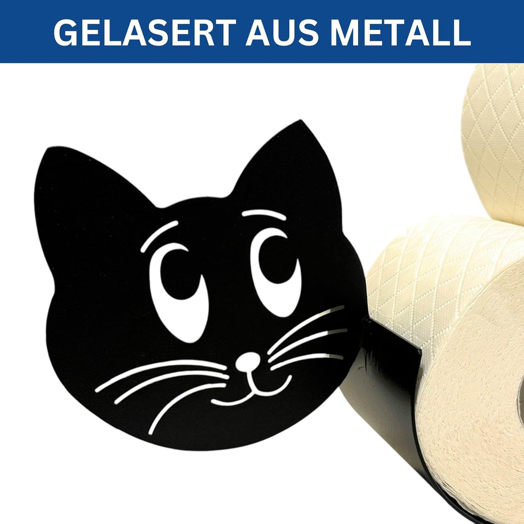 DanDiBo Toilettenpapierhalter Stehend Katze Klopapierhalter 96622 WC Rollenhalter Freistehend WC Pap