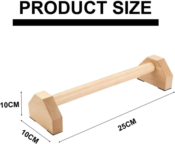 Liegestützgriffe, 2 Push Up Bars, Handstandstange, Holz Parallettes, mit Zwei Abnehmbaren Griffschla