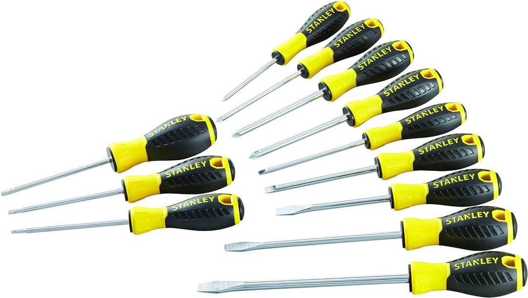 Stanley Tools STA060212 PH/SL/PZ/TX Standard-Schraubendreher – Gelb/Schwarz (Set von 12) STHT0-60212