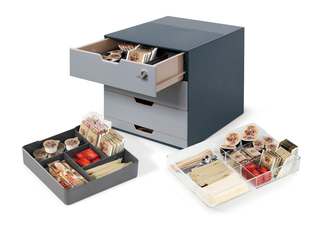 Durable Coffee Point Box Aufbewahrungsbox für Kaffee/Tee, Cateringbox, Kaffeestation/Büroküche, anth