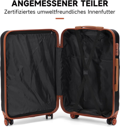 HOMELUX Kofferset 3 Teilig Hartschale Reisekoffer ABS Leicht Trolley Rollkoffer Hartschalenkoffer Se