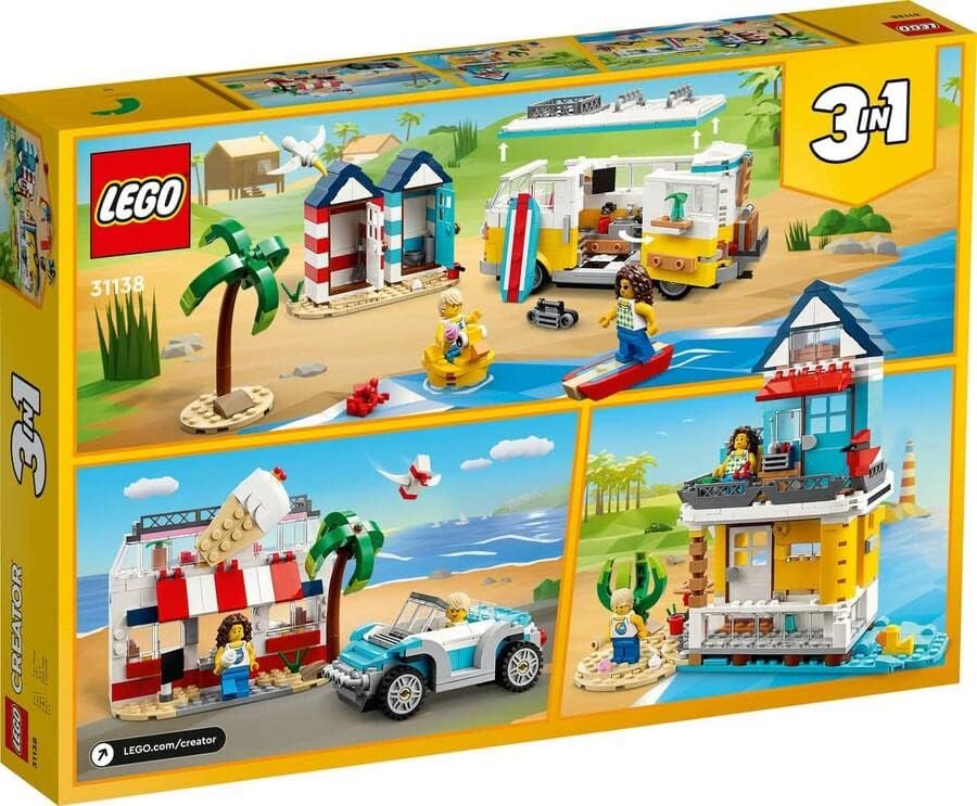 LEGO Creator 31138 Strandcampingbus Bauset für Kinder ab 4 Jahren
