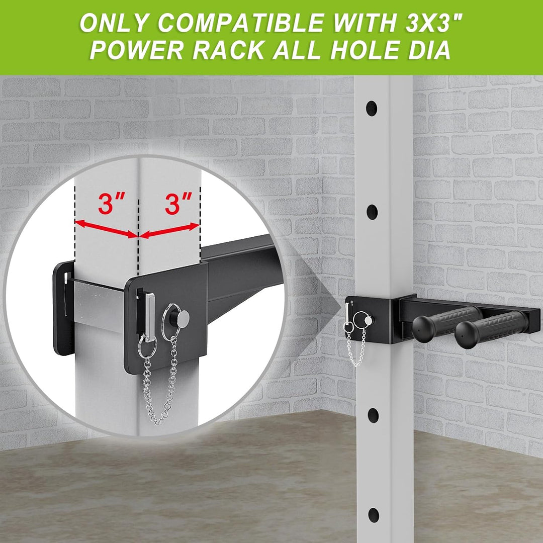 Dip-Stangen-Aufsatz für 2 x 2 Zoll und 3 x 3 Zoll Power Rack, rutschfeste breite und schmale Griffe,