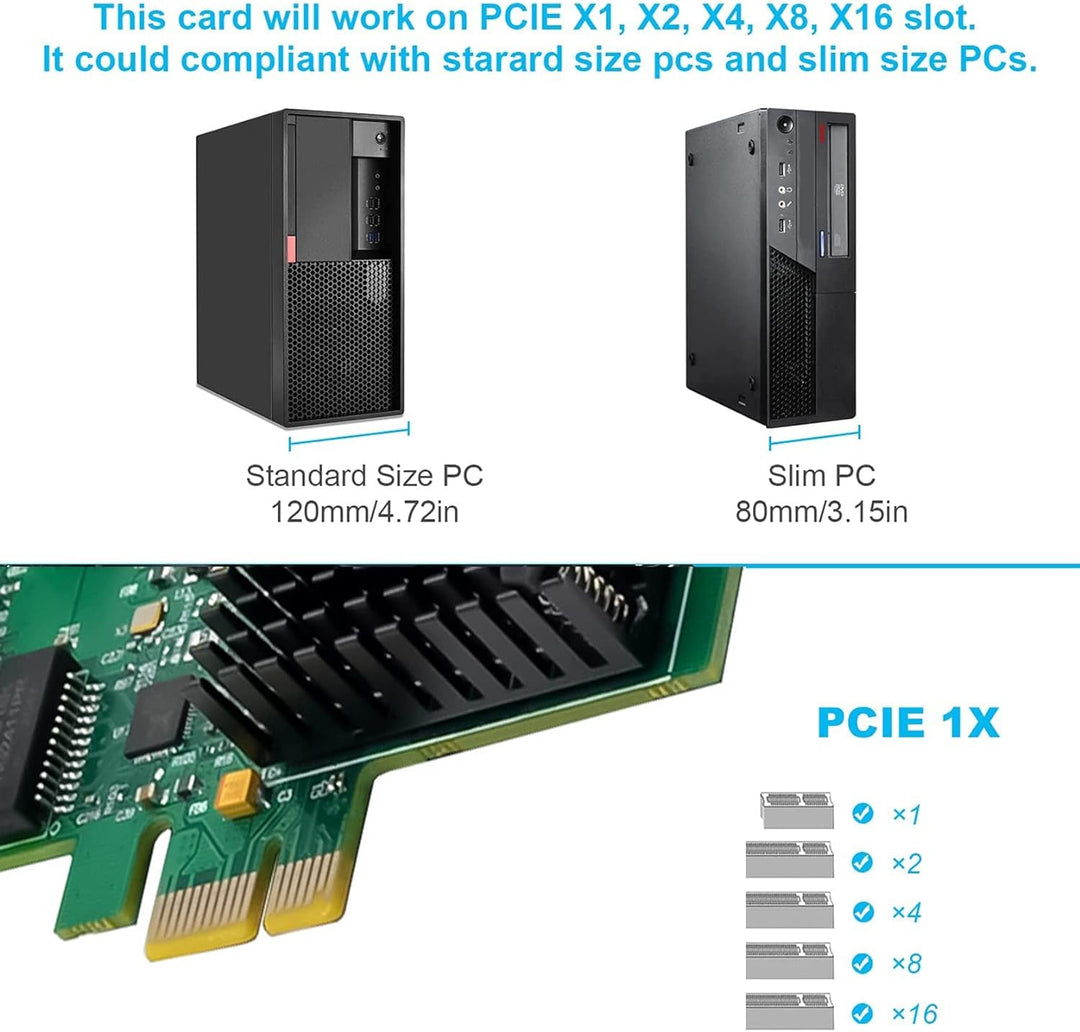 Dual-Port 2.5GBase-T PCIe Netzwerkadapter RTL8125B 2500/1000/100Mbps PCI Express Gigabit Ethernet NI