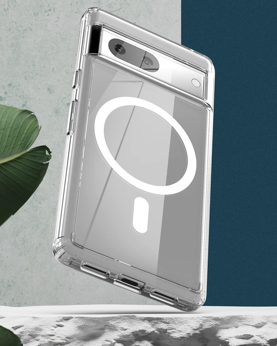 ENCASED Magnetische Schutzhülle für Google Pixel 7 – kompatibel mit MagSafe Laden und Zubehör (trans