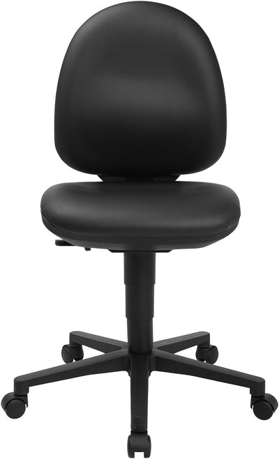 Topstar TEC 50, Komfort Bürostuhl, Schreibtischstuhl, Arbeitshocker, Rollhocker, Kunstleder, schwarz