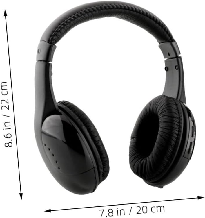 Operitacx 5-In-1 Kabellose Ohrhörer mit Mikrofon und 3,5mm Klinke Schwarz Stereo Klang