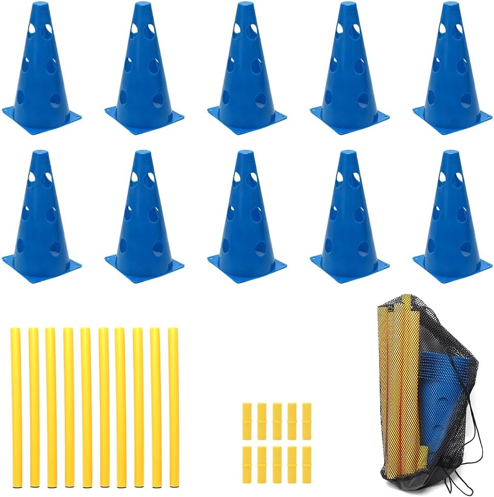 FARYODI Sports Steckhürdenset, Agility Set Hunde, Hindernisse Hobby Horsing, Hunde Sport, Cavaletti