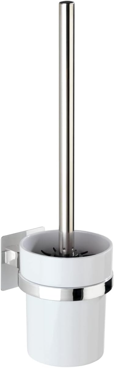 WENKO Turbo-Loc® WC-Garnitur Quadro - WC-Bürstenhalter, Befestigen ohne bohren, Kunststoff (ABS), 9.