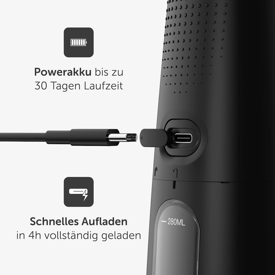 Wondersmile Munddusche PRO - Testsieger 2024-100 Tage risikofrei testen - SmoothFlow-Technologie für