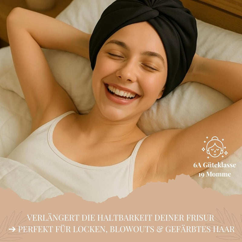 Flortree Seidenhaube zum Schlafen - Schützt Haare vor Bruch & Spliss | Behält Lockenform, spart Zeit