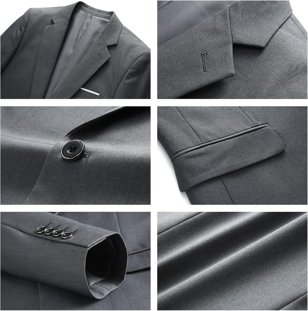 KUDMOL Herren 3-Stücke Anzug Business EIN Knopf Smoking Anzug für Männer Smoking Klassische Blazer W