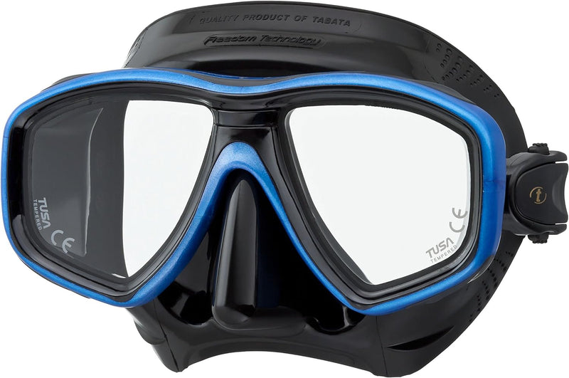 TUSA Tauchmaske M-212 Freedom CEOS - Schwarz Farbe Fishtail Blue