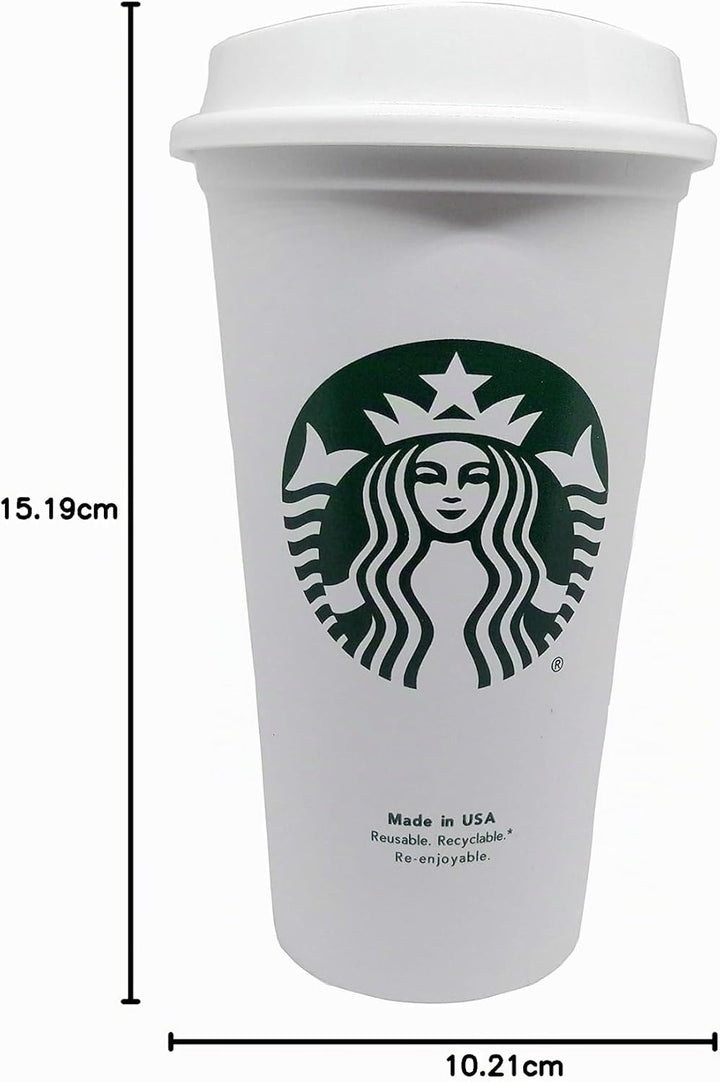 Starbucks Wiederverwendbare Kunststoff Reisebecher für unterwegs, 473 ml, 5 Stück 5 Stück (1er Pack)