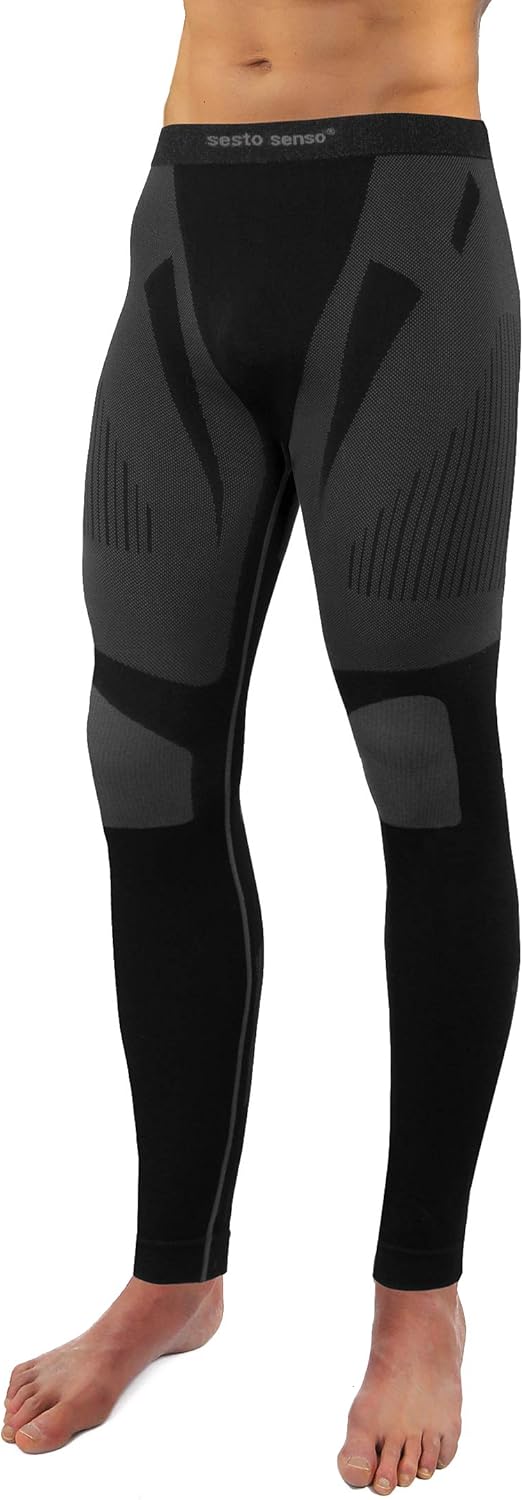 sesto senso Herren Funktionsunterwäsche Set Kurzarmhemd Leggings Schnelltrocknend Skiunterwäsche XL