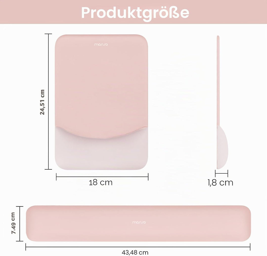 MOSISO Handgelenkstütze für Mauspad&amp;Tastatur Set, Rechteckig Ergonomisch Mauspad Rutschfest Basis Ho